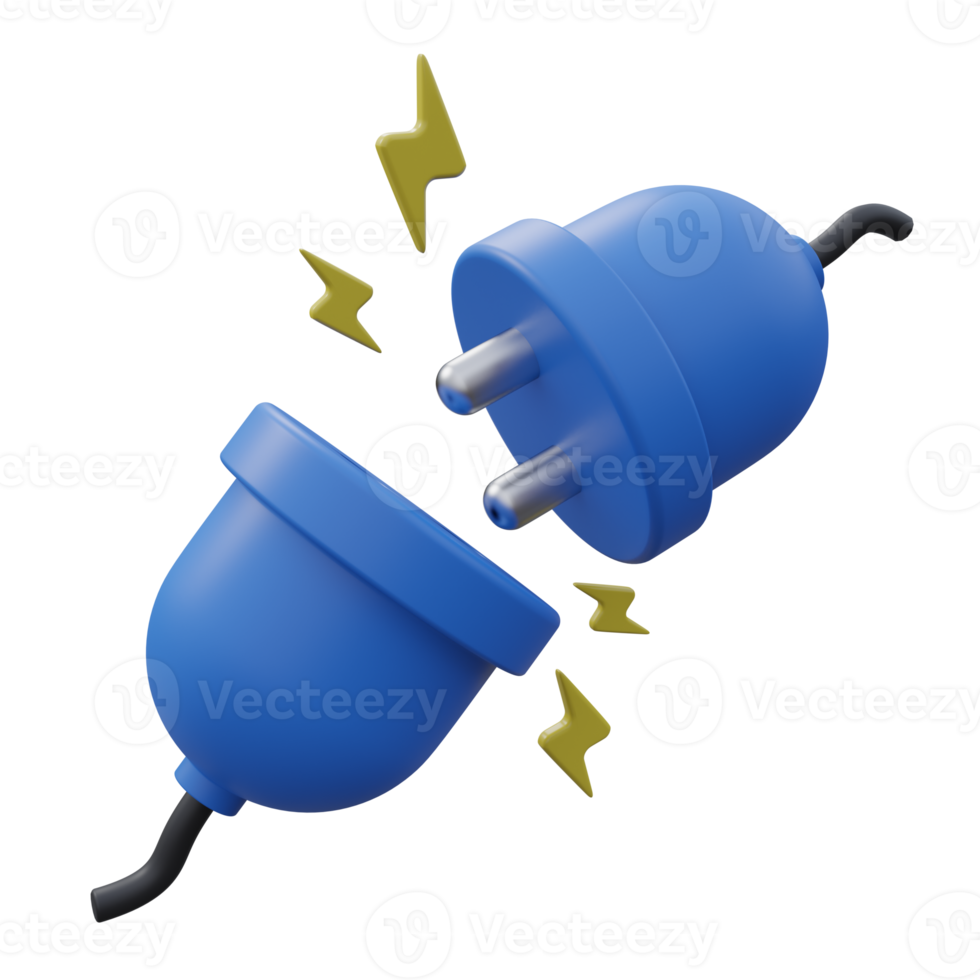 connection lost 3d render icon illustration with transparent background, empty state png