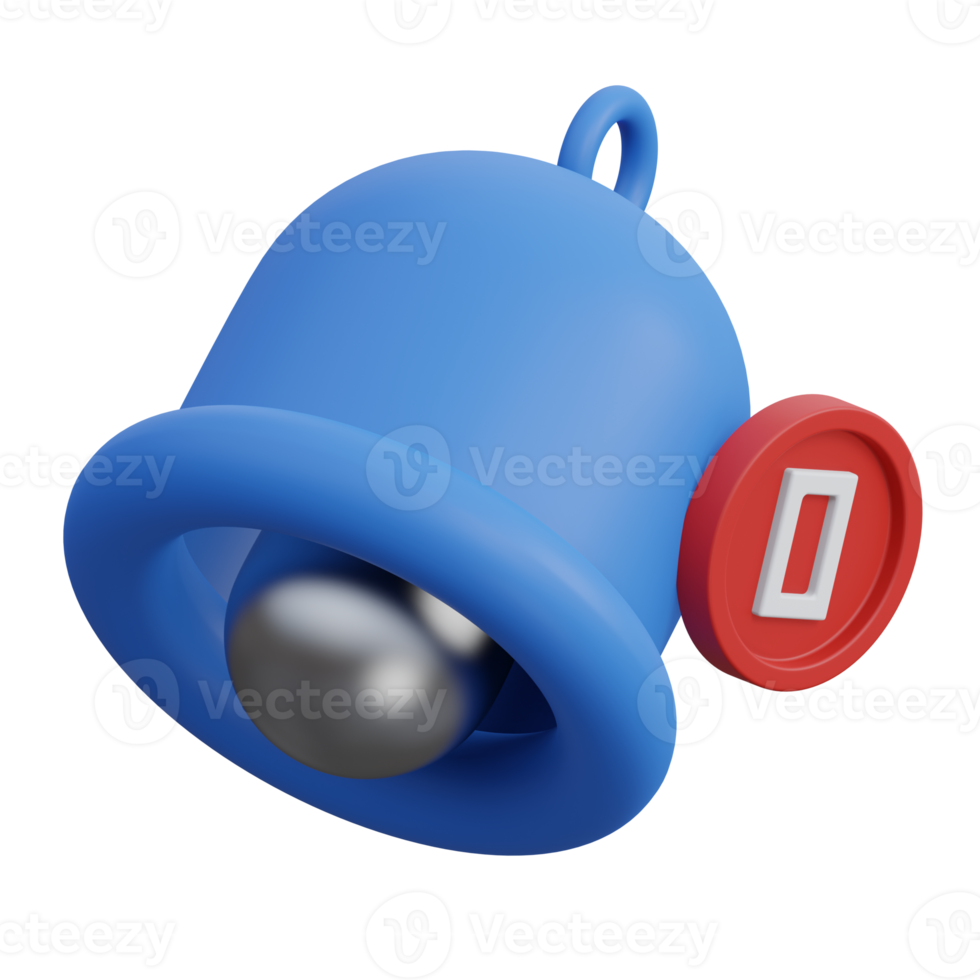 no notification 3d render icon illustration with transparent background, empty state png