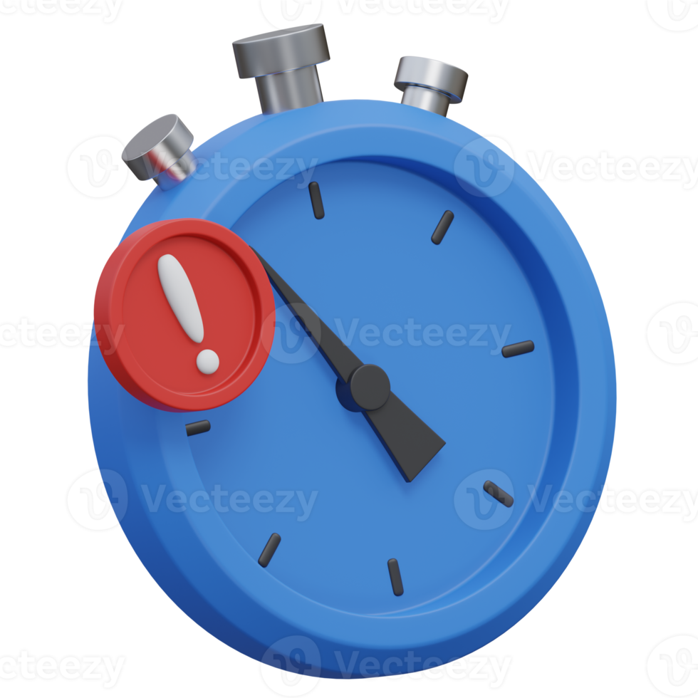 timeout 3d render icon illustration with transparent background, empty state png