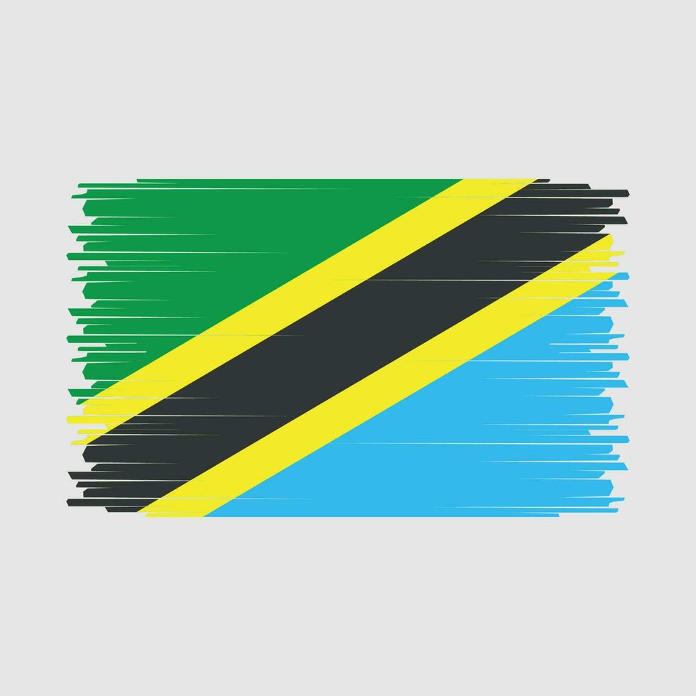 vector de bandera de tanzania