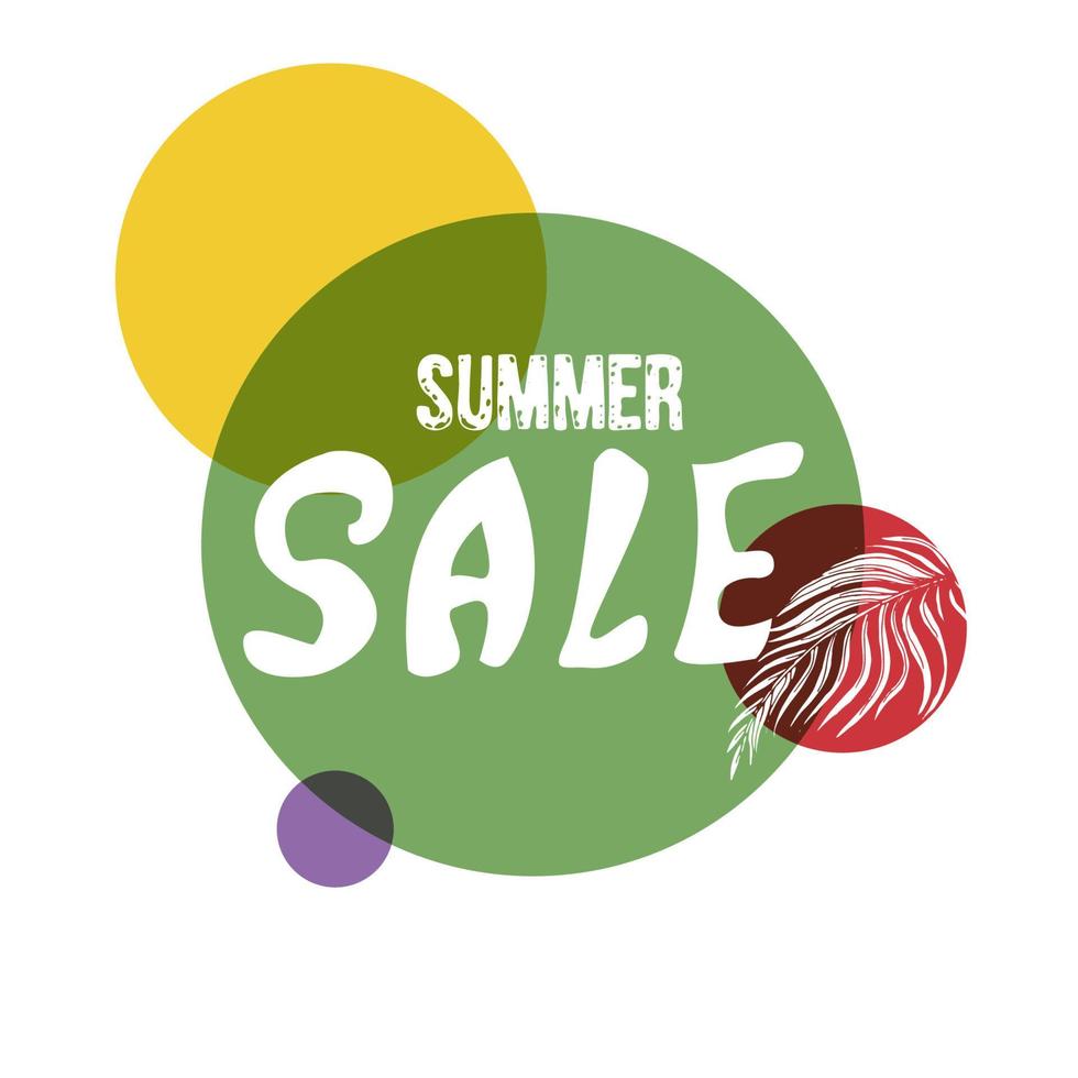 Summer sale abstract vector banner