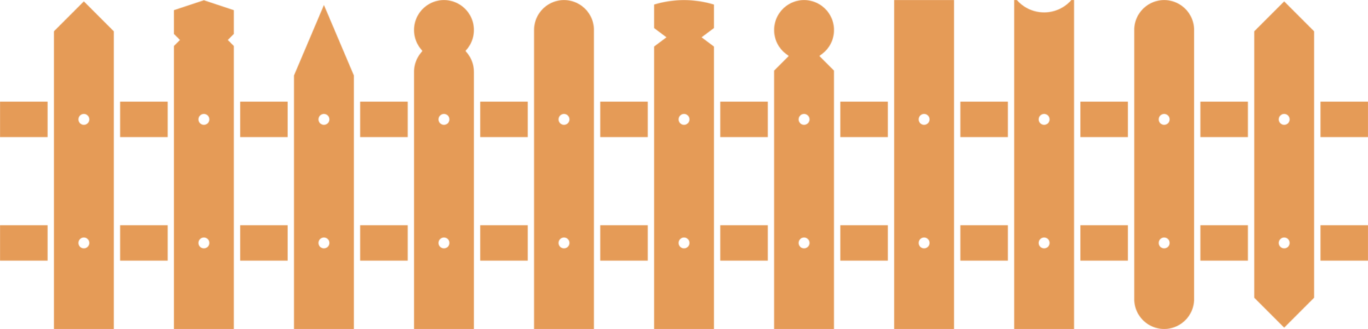 Colored fence in flat style clip art png