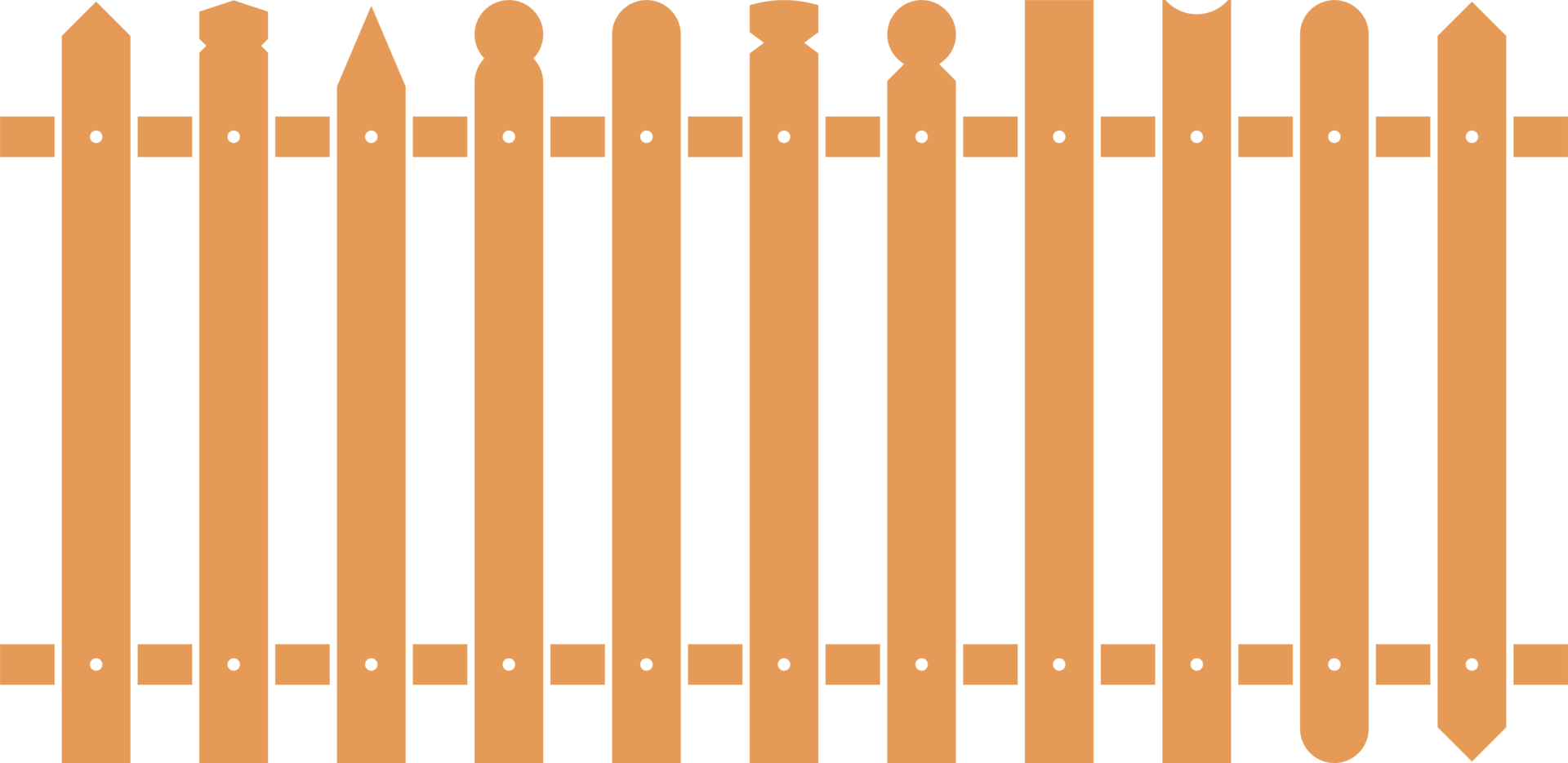 Colored fence in flat style clip art png