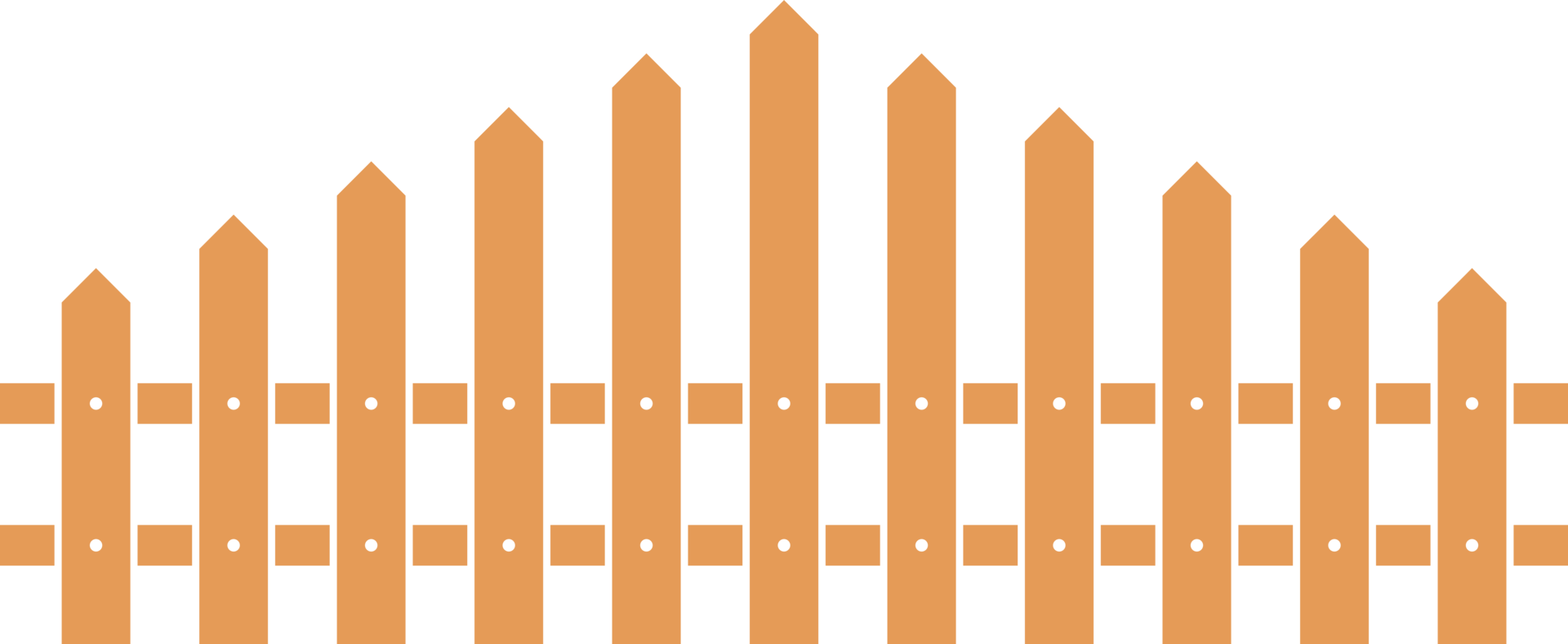 Colored fence in flat style clip art png
