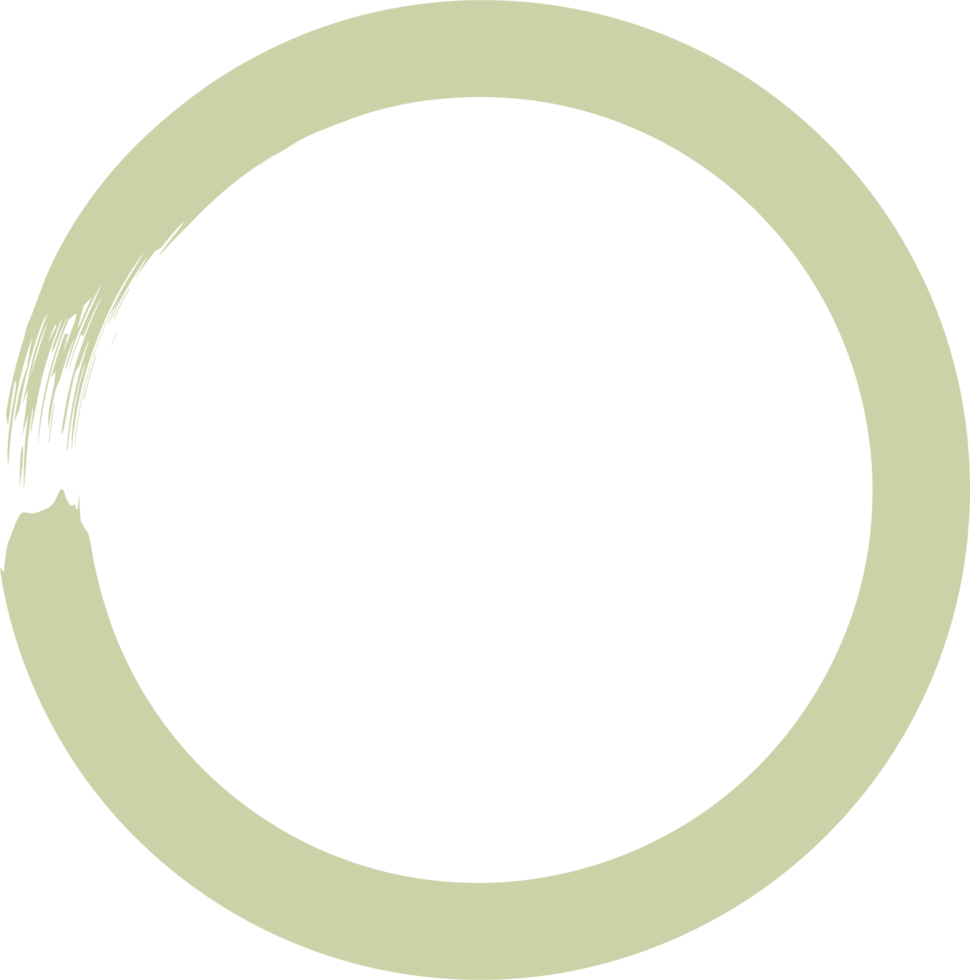 Colored grunge circle brush. Ink frame png