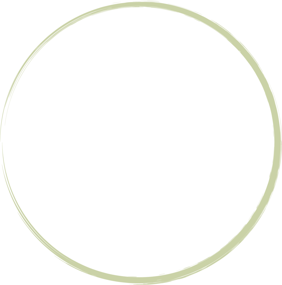 Colored grunge circle brush. Ink frame png