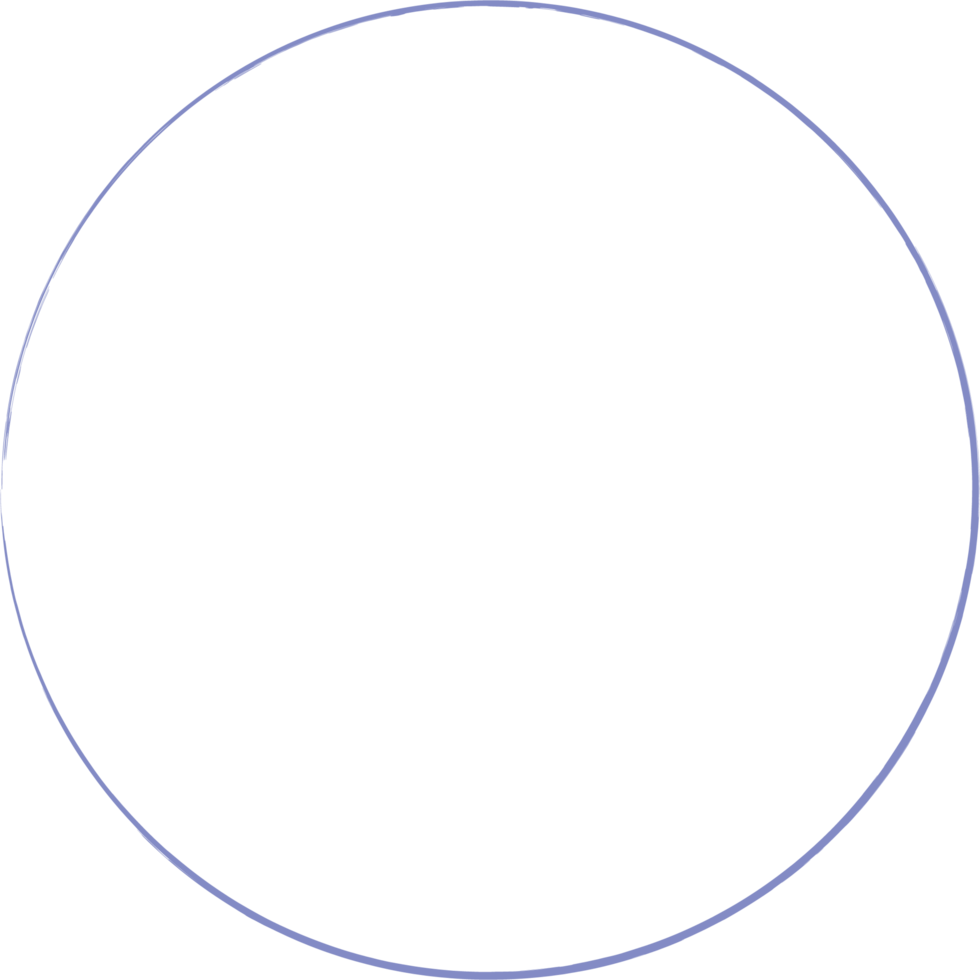 Colored grunge circle brush. Ink frame png