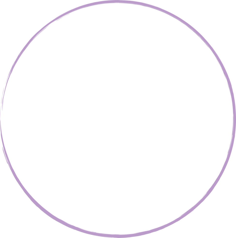 Colored grunge circle brush. Ink frame png