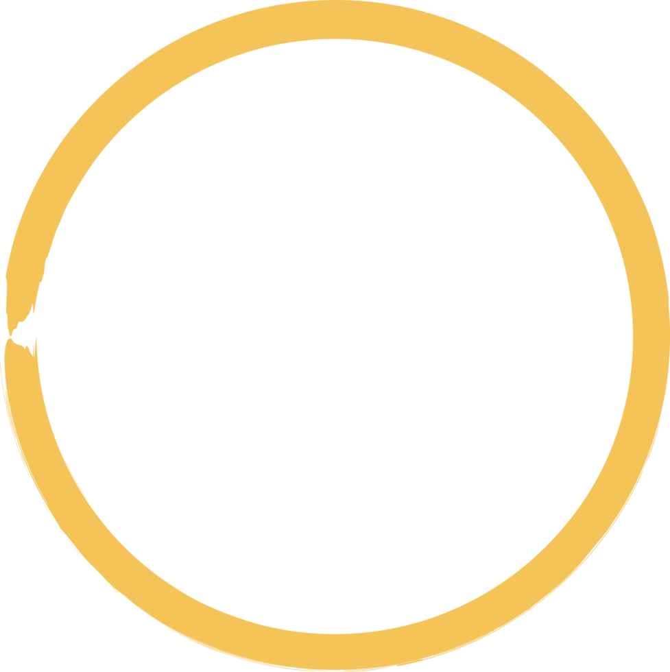 Colored grunge circle brush. Ink frame png