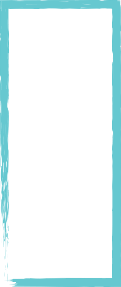 Colored grunge square brush. Rectangular frame png
