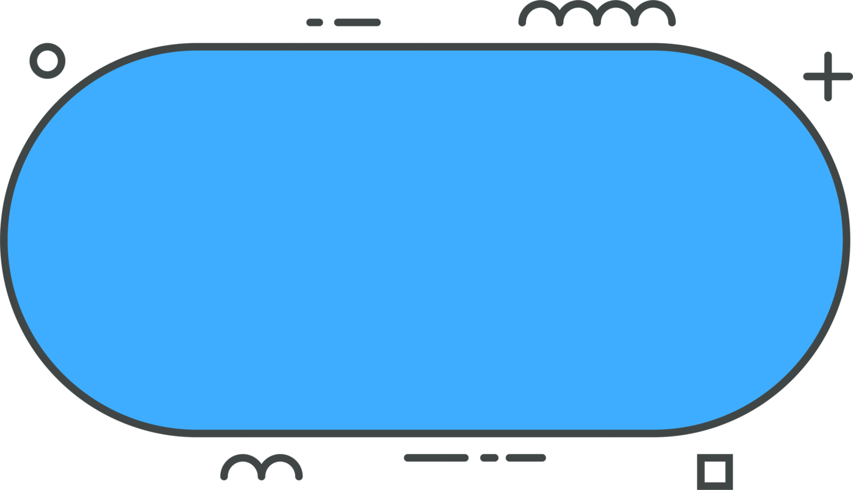 Colored line banner in flat style png
