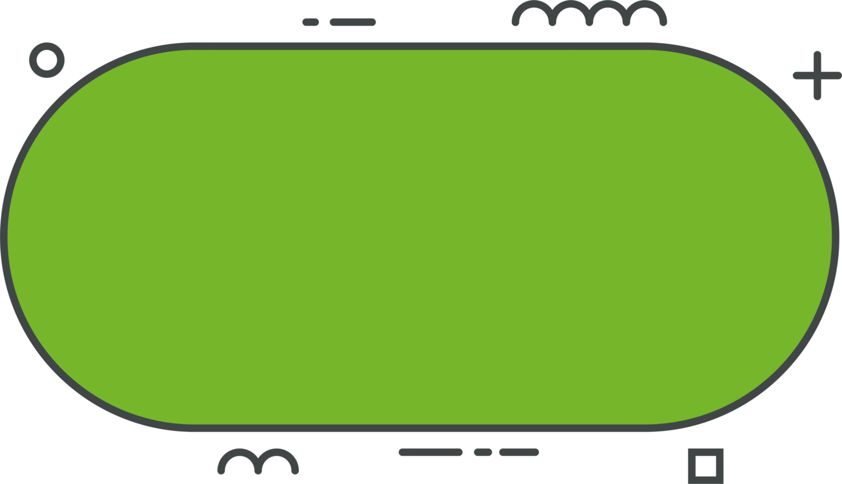Colored line banner in flat style png