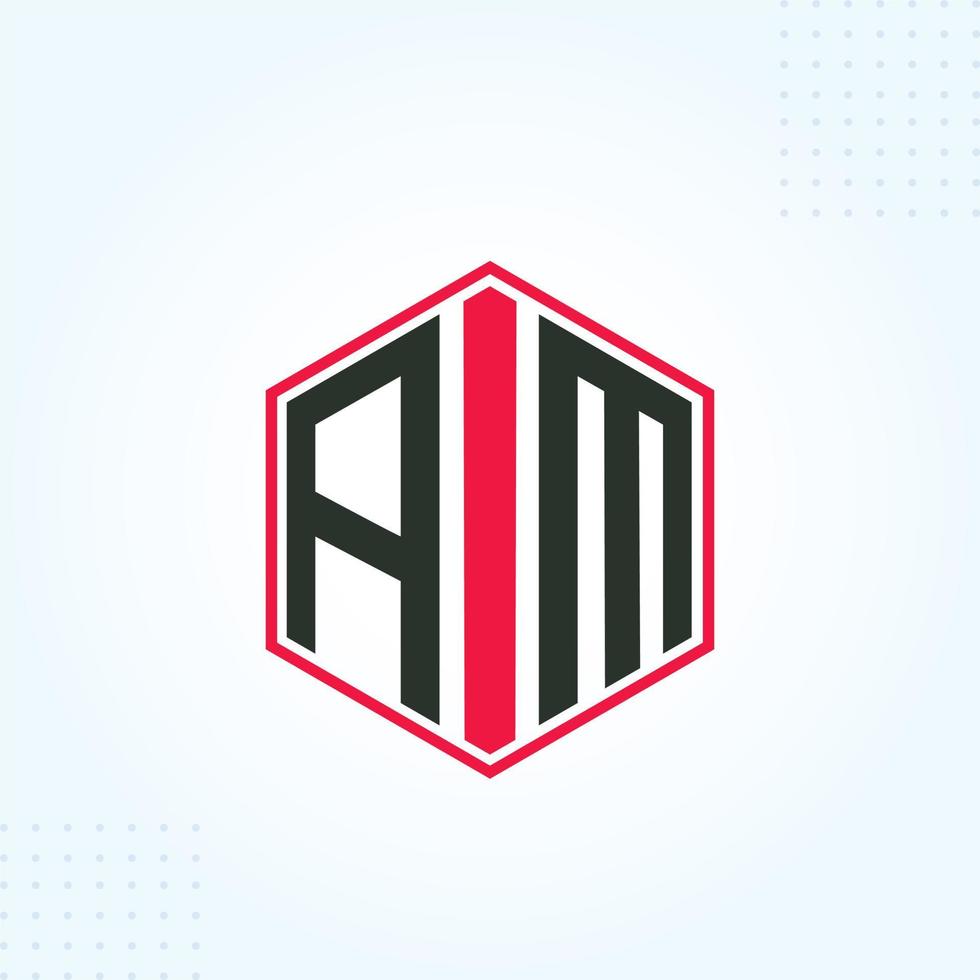 AiM AM Hexagone Logo Template  In Modern Creative  Minimal Style  Vector Design