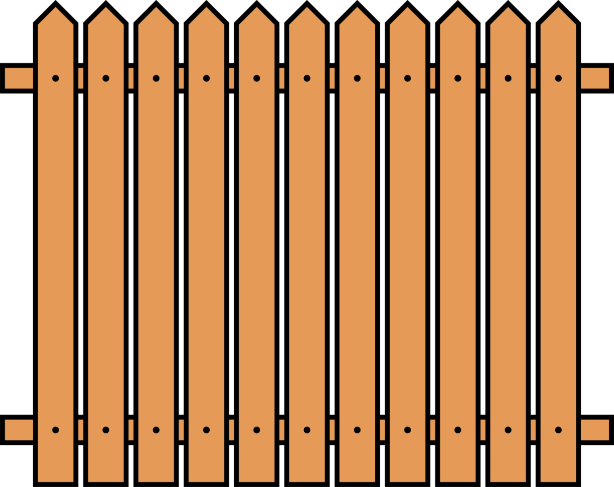 colorato schema recinto nel piatto stile png