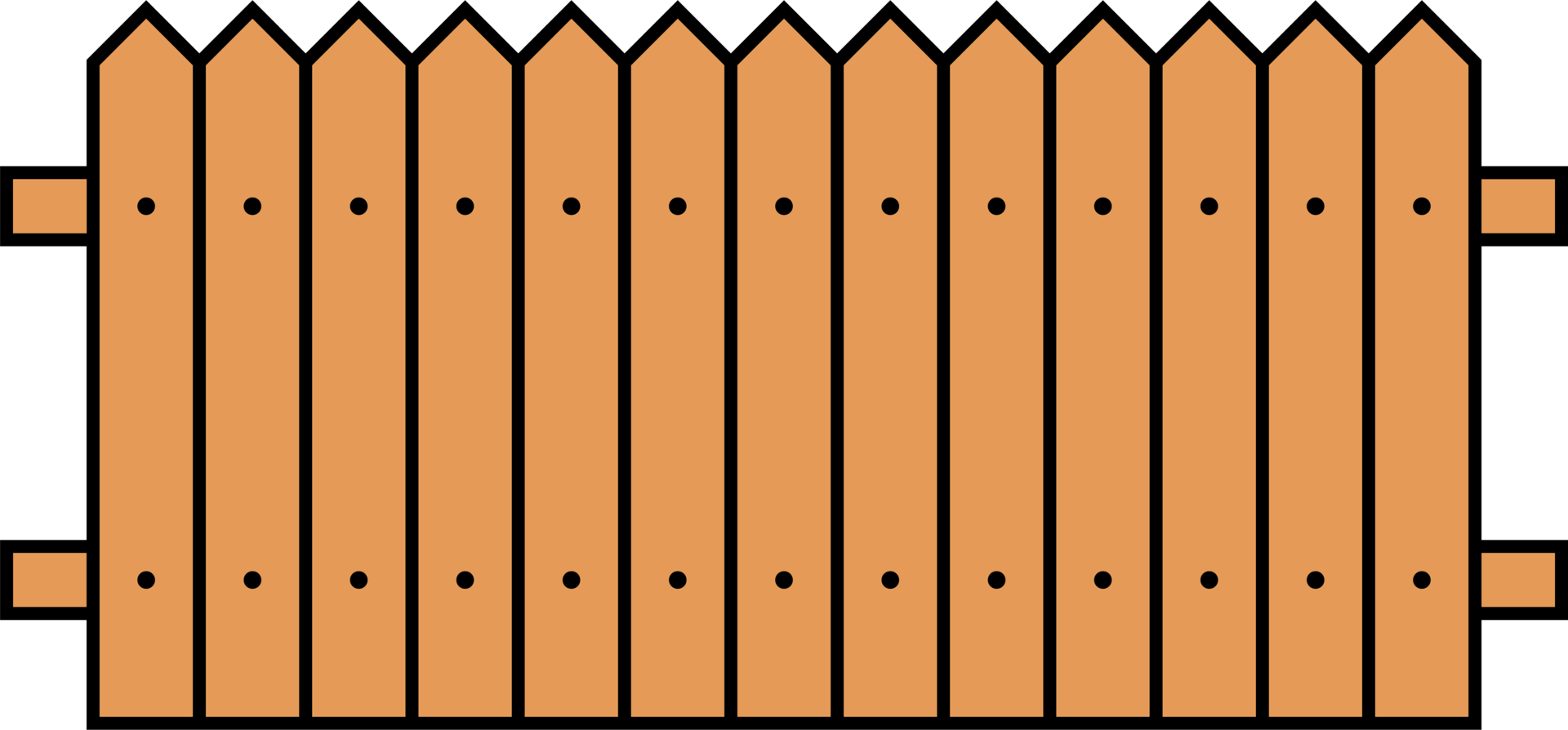 Colored outline fence in flat style png