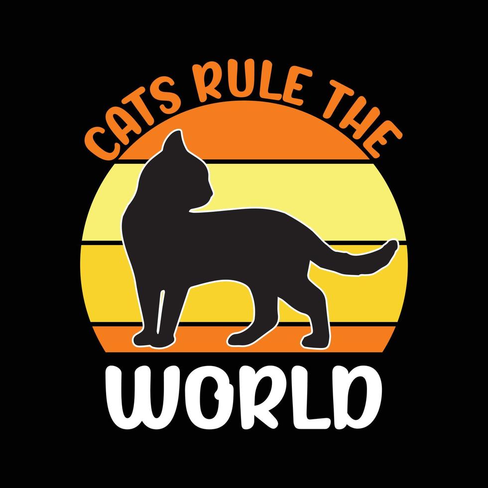 Cat  T-shirt design vector