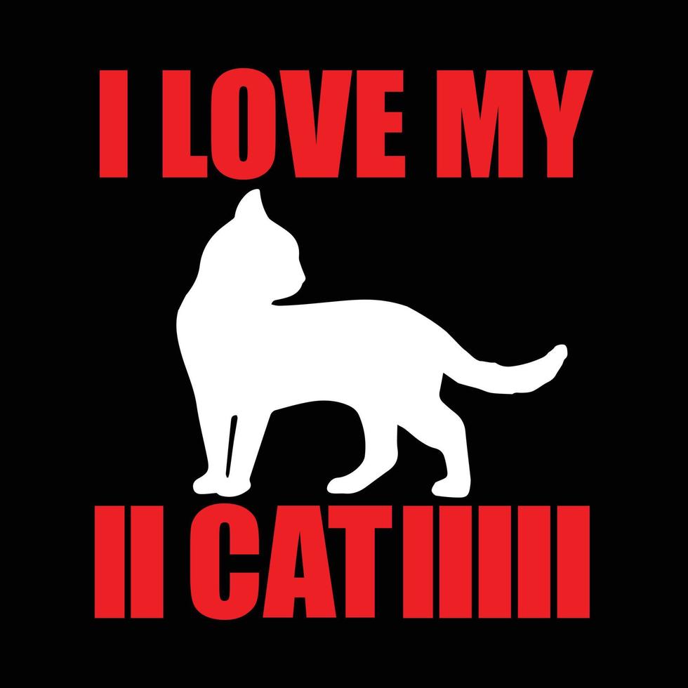 Cat  T-shirt design vector