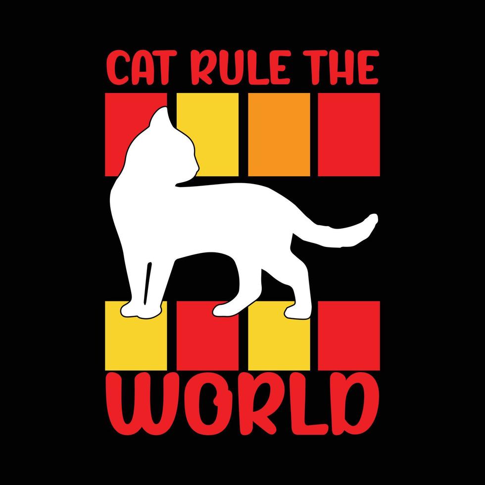 Cat  T-shirt design vector