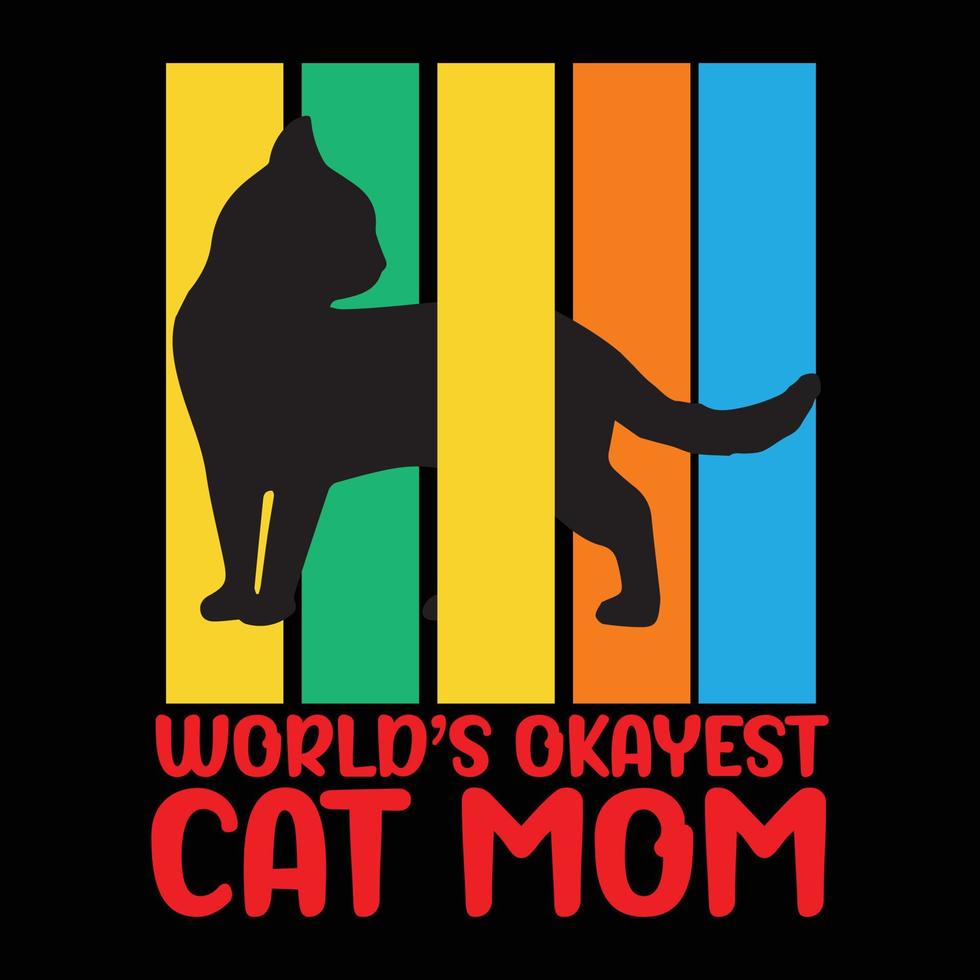 Cat  T-shirt design vector