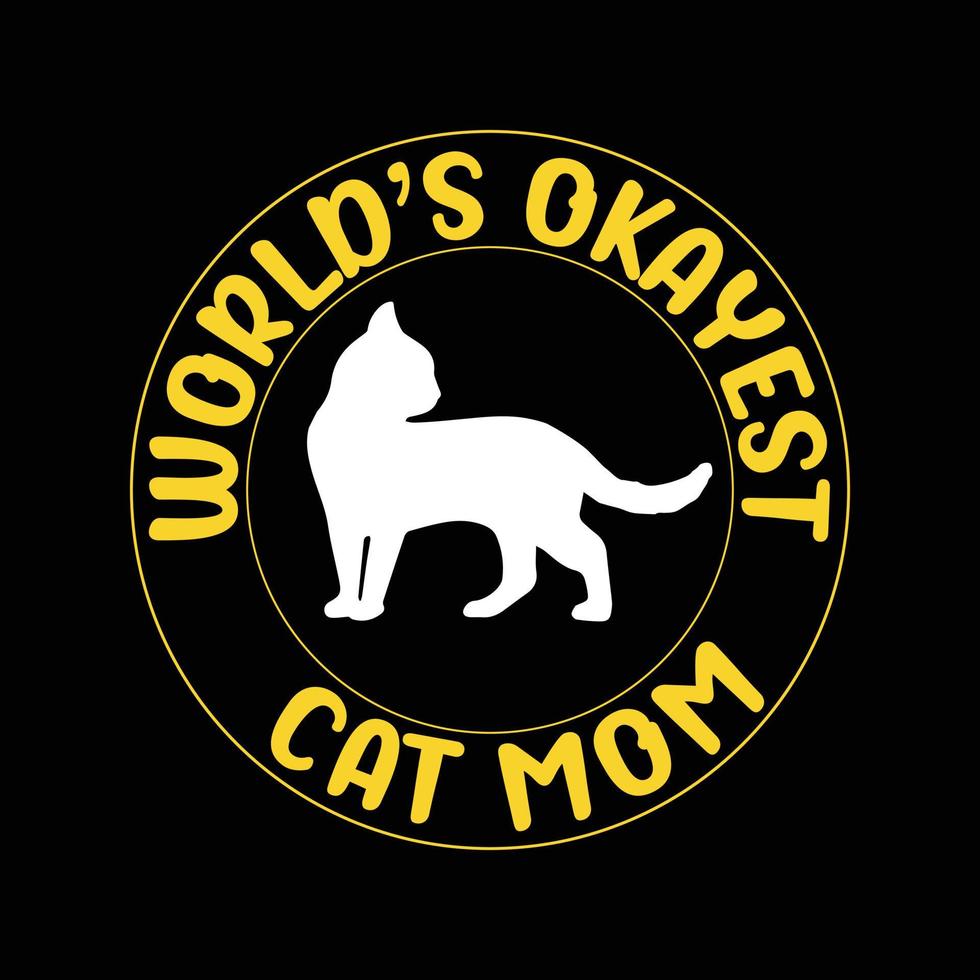 Cat  T-shirt design vector
