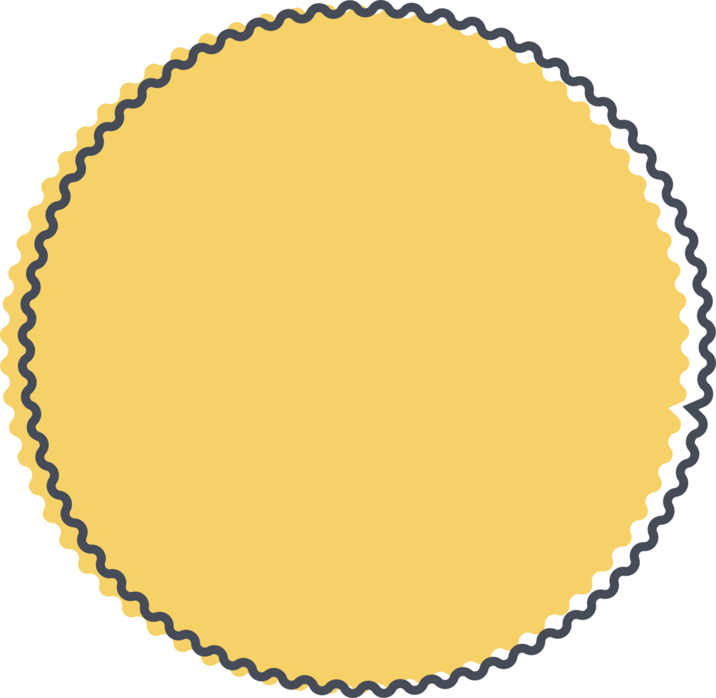 Colored round banner in flat style png