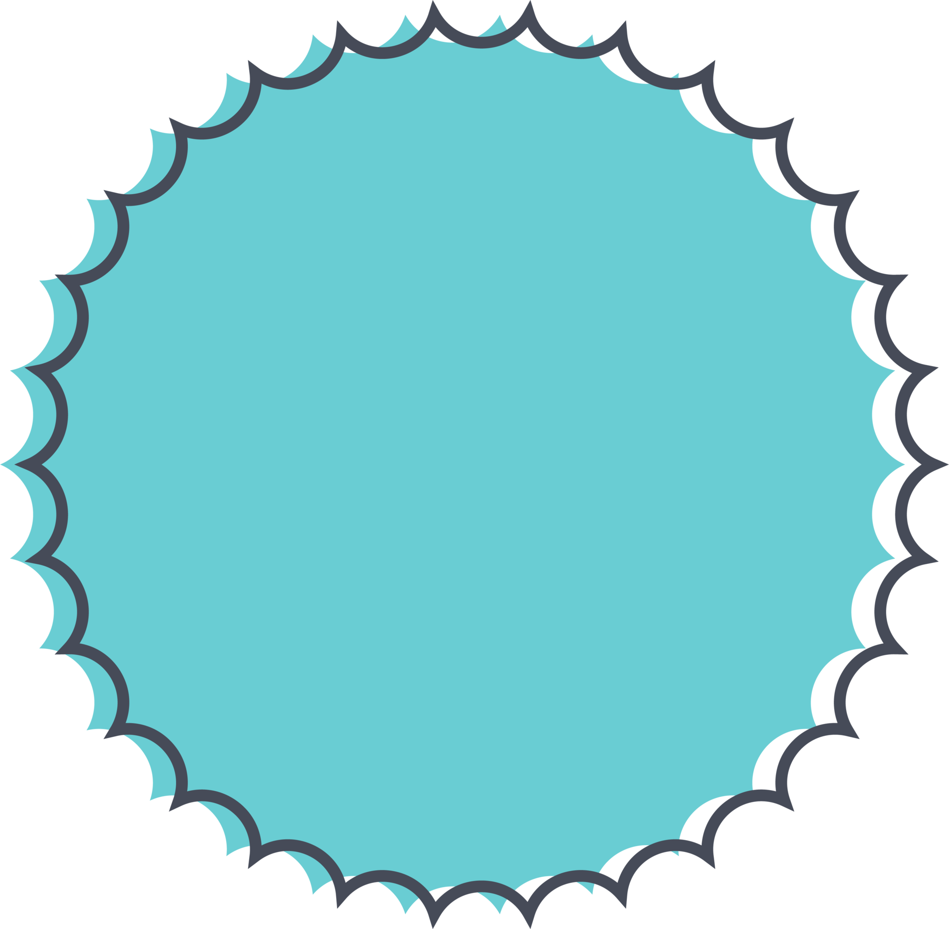 Colored round banner in flat style 21976060 PNG