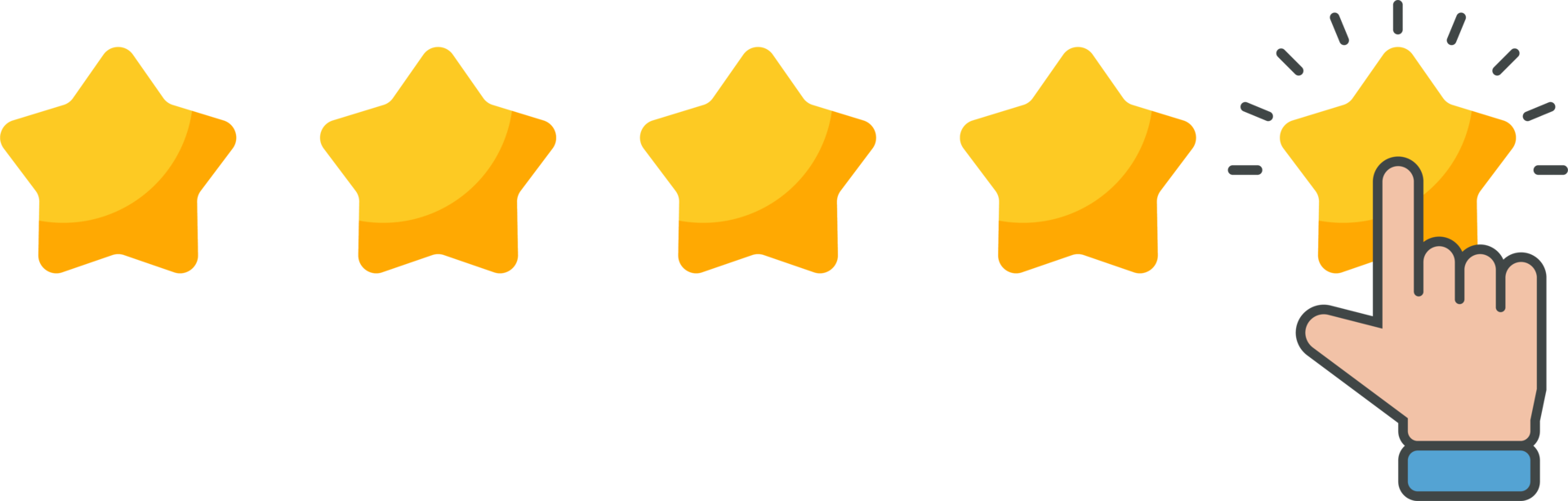 Customer feedback review. Hand give star rating. Rating or service ...