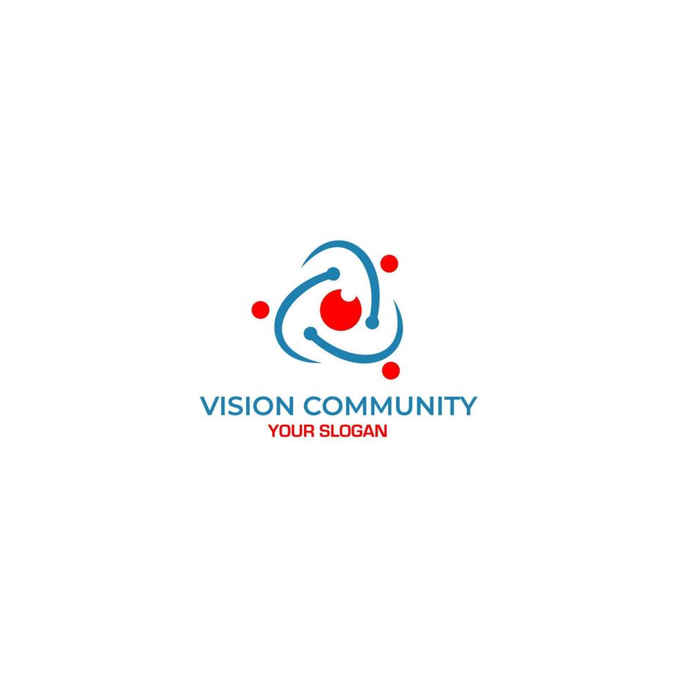 Vision Community Logo Design Vector