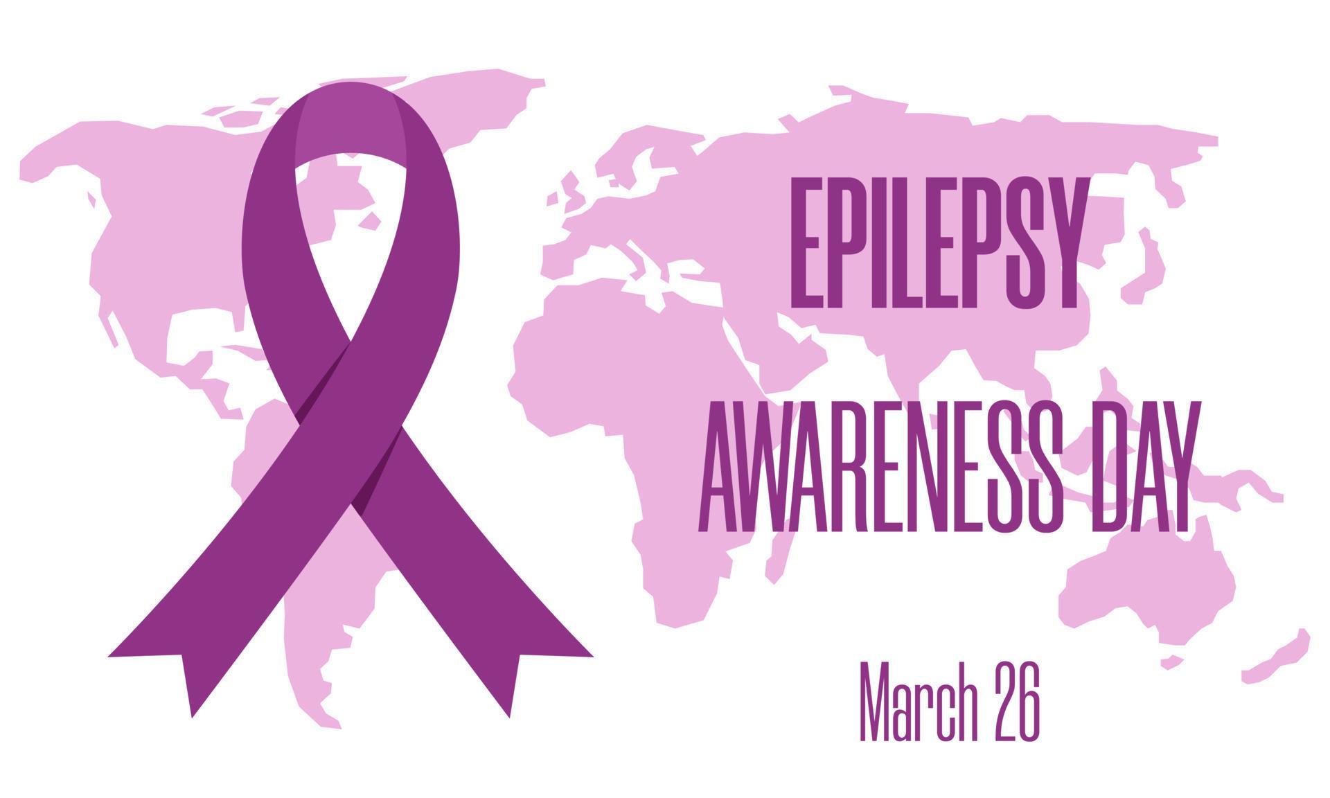 Concept of Epilepsy awareness day, Purple Day on March 26. Vector