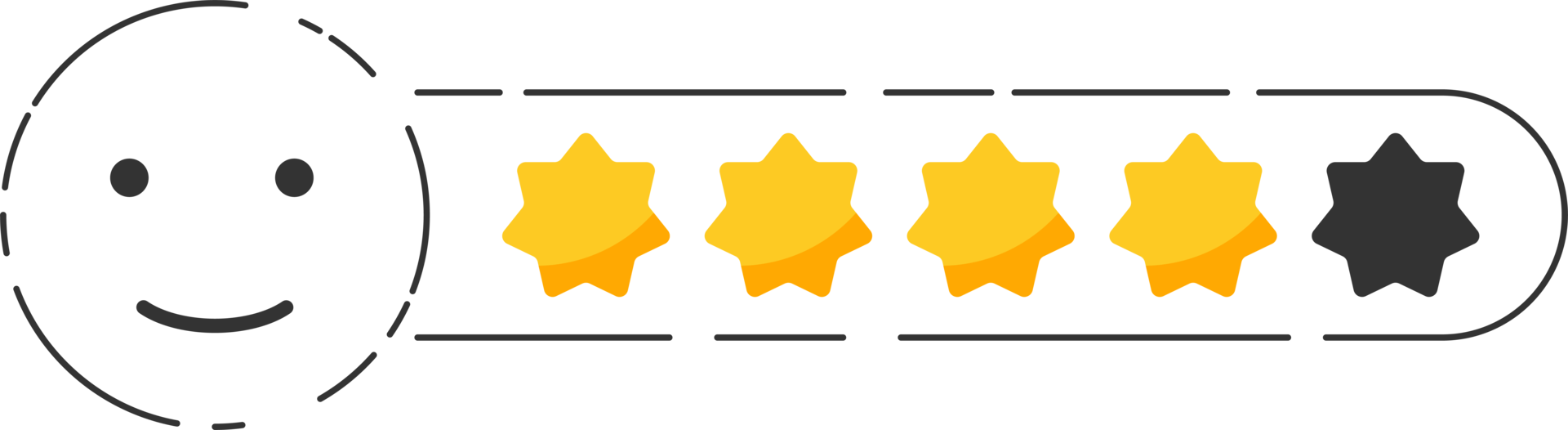 emoji realimentación icono con estrellas clasificación. png
