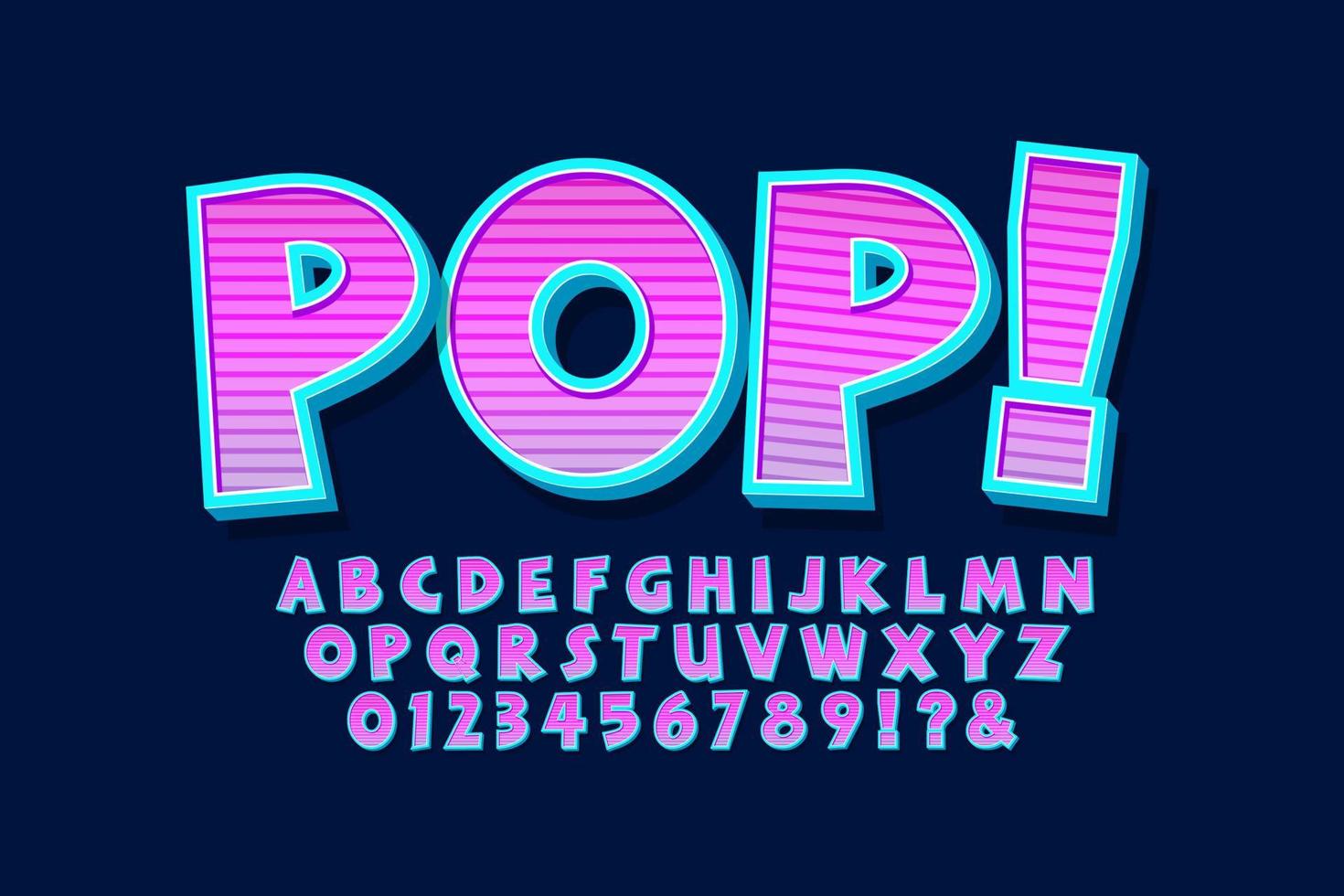 Comic retro letters set. Alphabet letters and numbers in style of comics, pop art for title, headline, poster, comics, or banner design. Vector illustration.