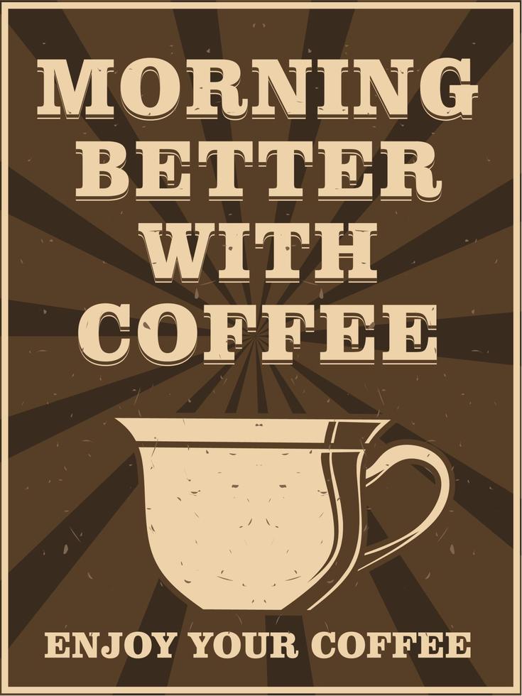 Coffee poster design for print vector