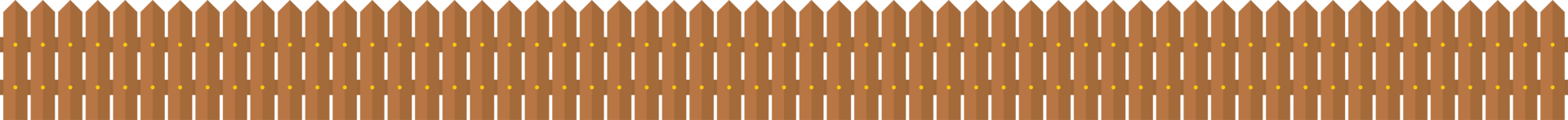 Wooden fence in flat style clip art png