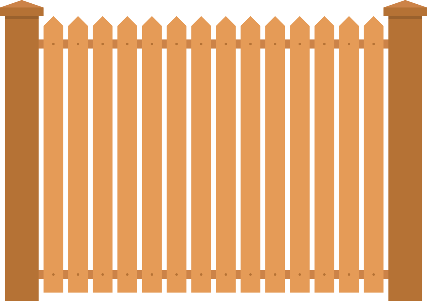 trä- staket i platt stil klämma konst png