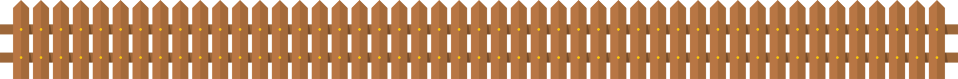 Wooden fence in flat style clip art png