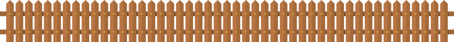 Wooden fence in flat style clip art png