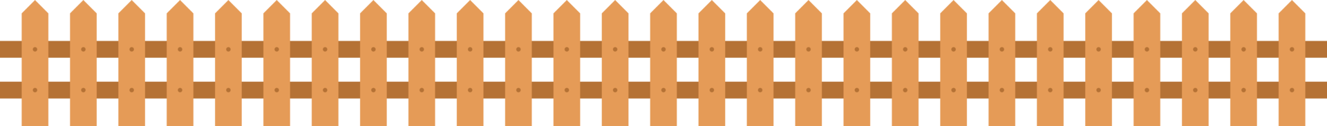 Wooden fence in flat style clip art png