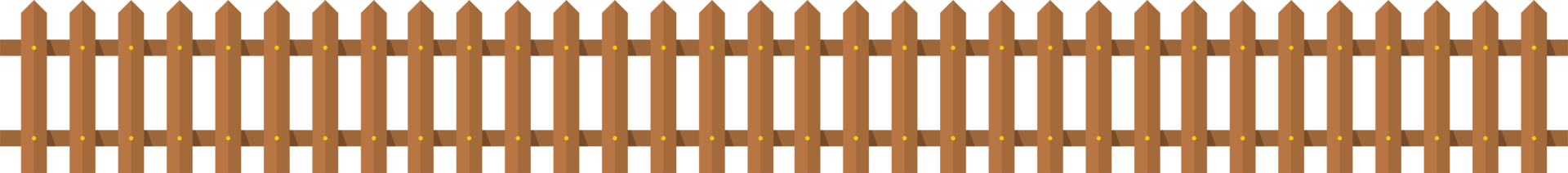 Wooden fence in flat style clip art png