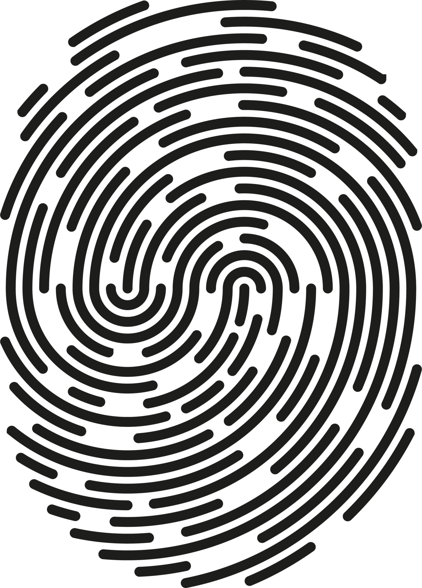 Fingerprint identification symbol icon 21976576 PNG