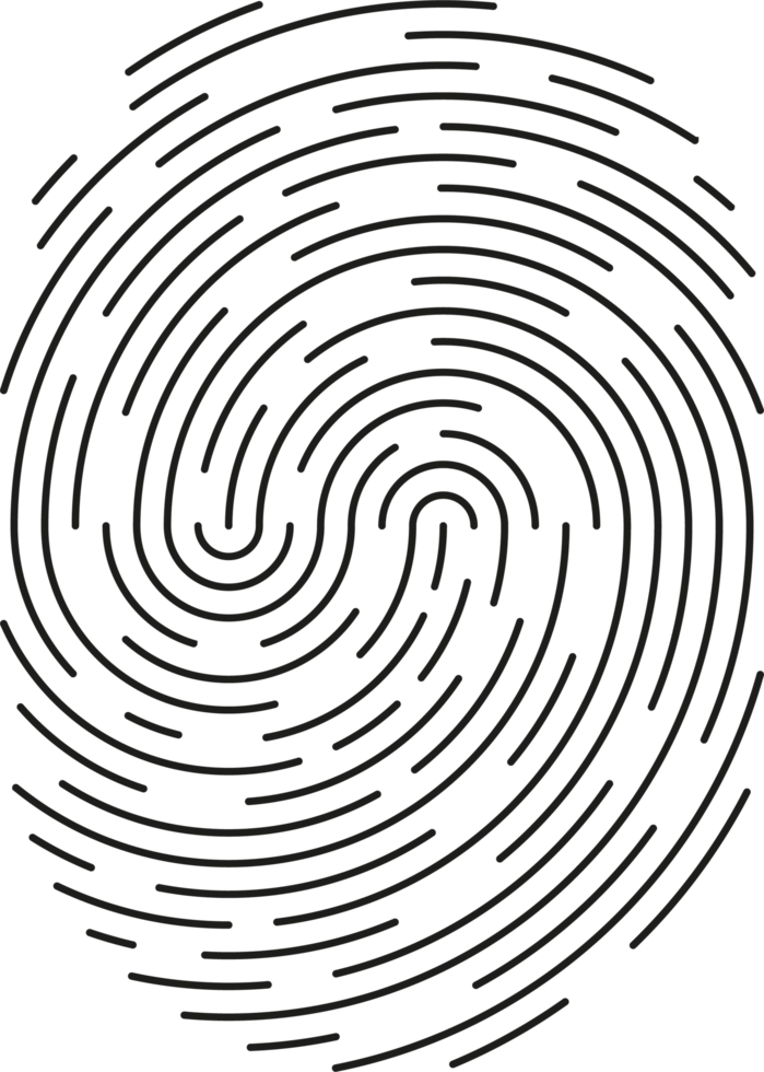 Fingerprint identification symbol icon png