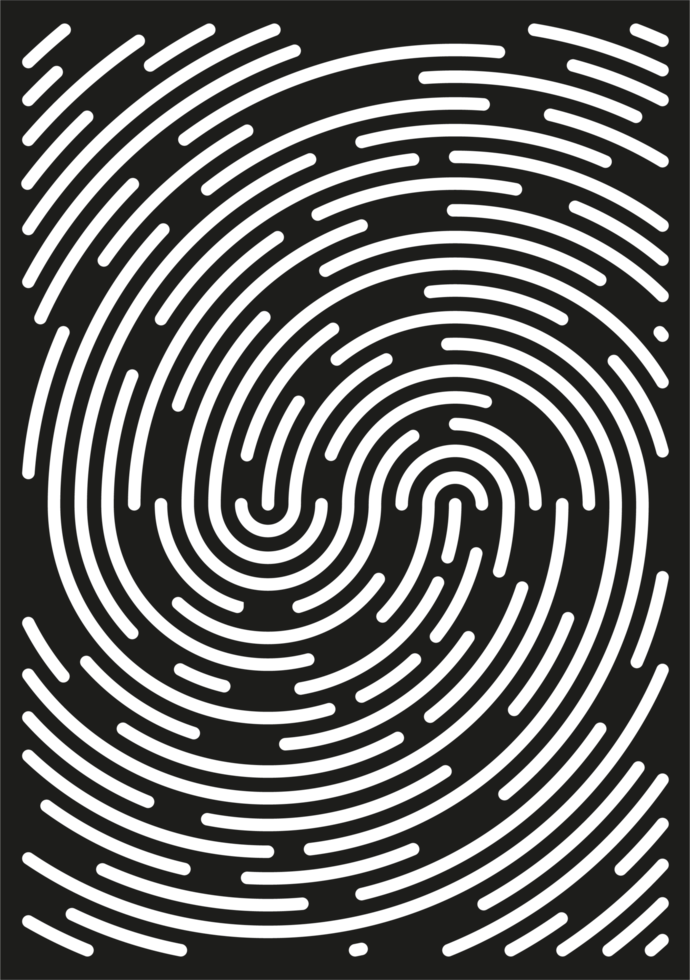 Fingerprint identification symbol icon png