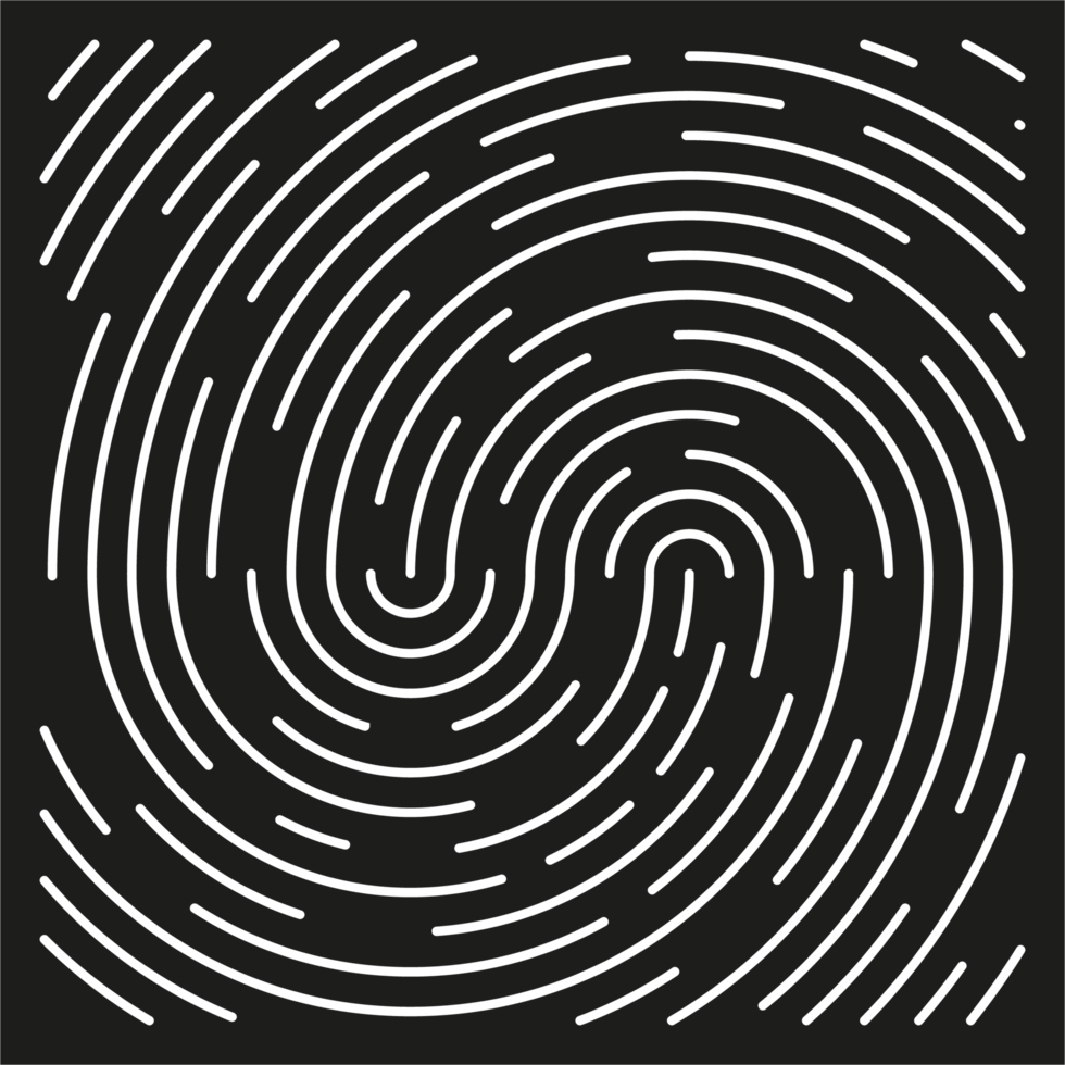 Fingerprint identification symbol icon png