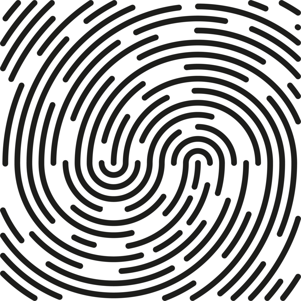 Fingerprint identification symbol icon png