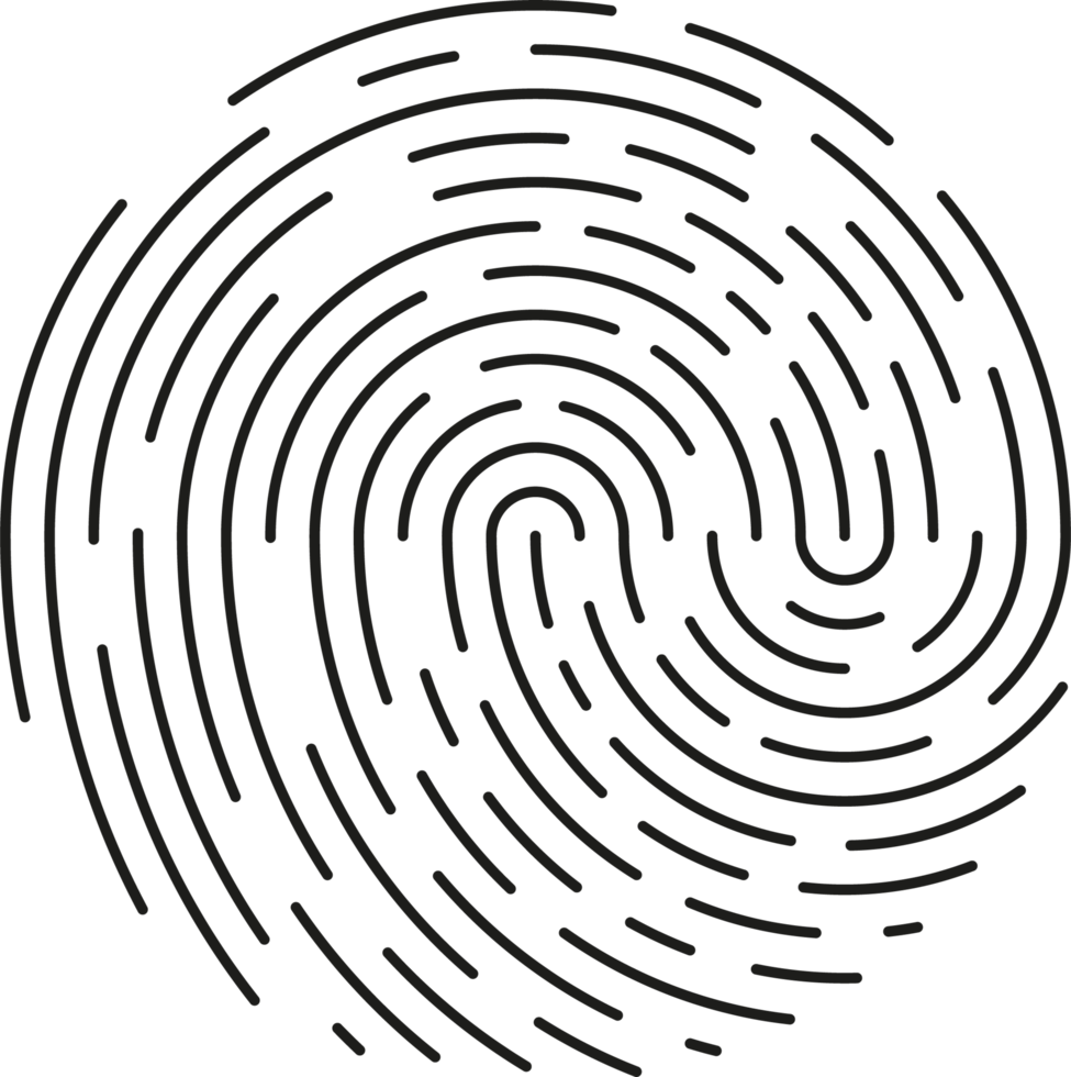 Fingerprint identification symbol icon png