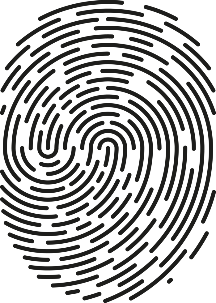 Fingerprint identification symbol icon png