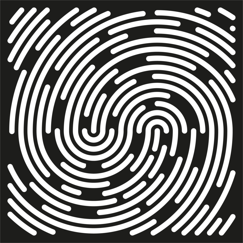 Fingerprint identification symbol icon png