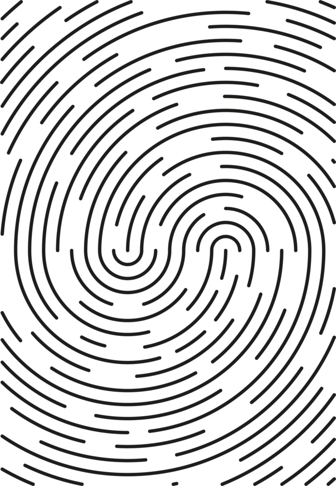 Fingerprint identification symbol icon png