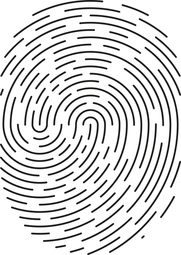 Fingerprint identification symbol icon png