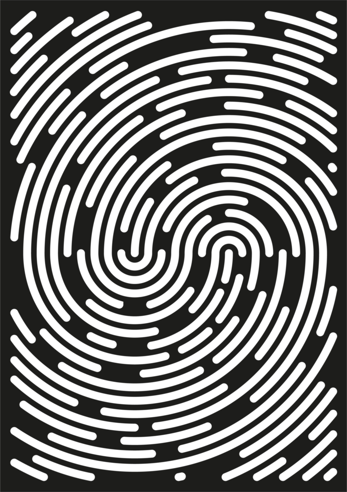 Fingerprint identification symbol icon png