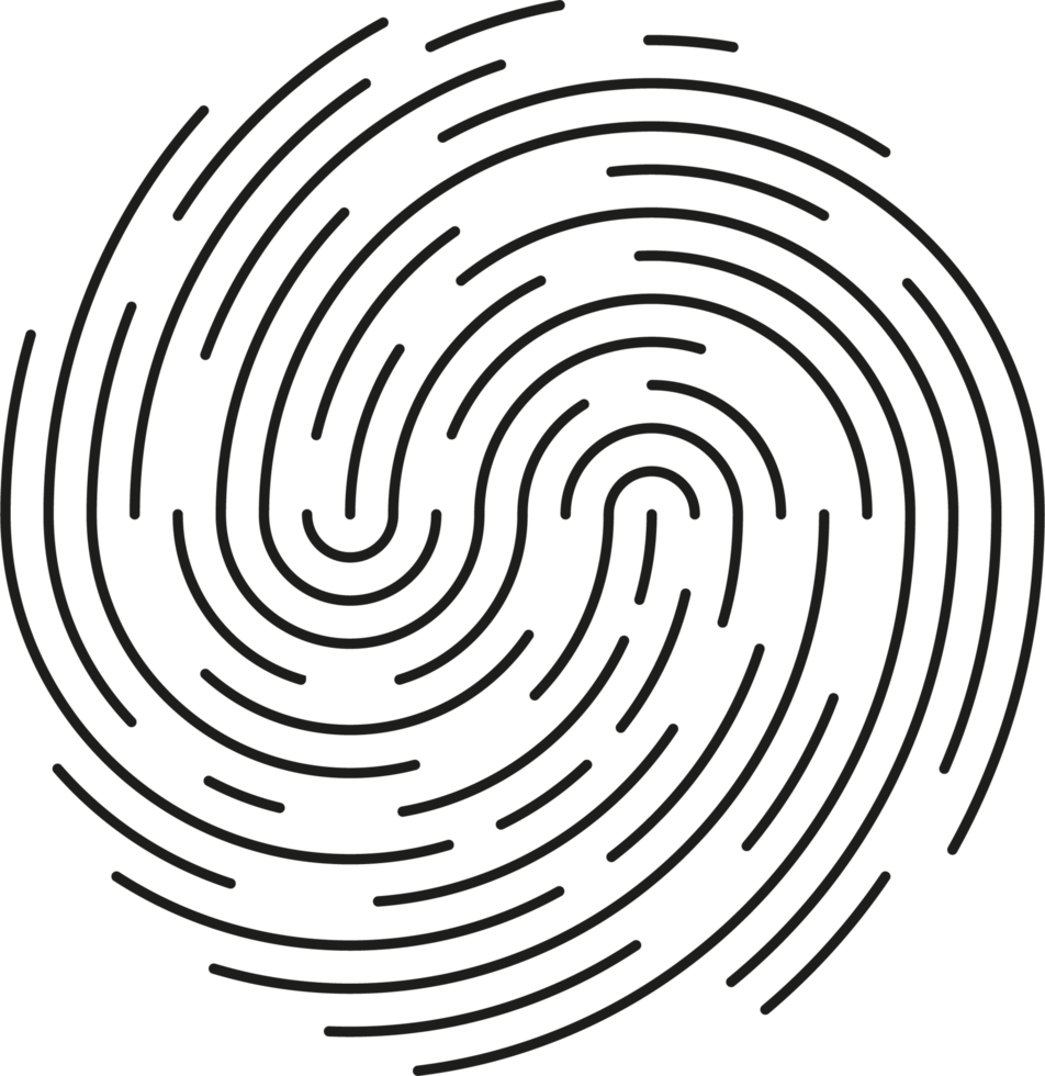 Fingerprint identification symbol icon png